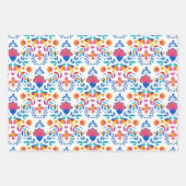 Feuille De Papier Cadeau Motif d'art populaire mexicain (Devant)