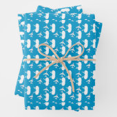 Feuille De Papier Cadeau Motif d'avion Sky Blue (En situation)
