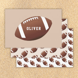 Feuille De Papier Cadeau Motif de ballon de football américain pour anniver
