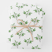 Feuille De Papier Cadeau Motif de bambou twig (En situation)