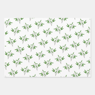Feuille De Papier Cadeau Motif de bambou twig