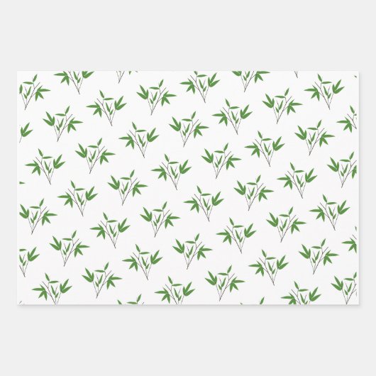 Feuille De Papier Cadeau Motif de bambou twig (Devant)