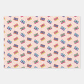 Feuille De Papier Cadeau Motif de bande audio Retro Neon (Devant 3)