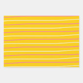 Feuille De Papier Cadeau Motif de bande verticale vert jaune (Devant)