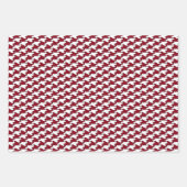 Feuille De Papier Cadeau Motif de base rouge et blanc (Devant 3)