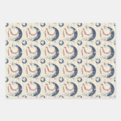 Feuille De Papier Cadeau Motif de baseball rétro (Devant 3)