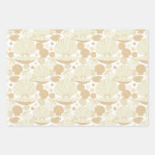Feuille De Papier Cadeau Motif de Beach Shell élégant Beige et crème (Devant)