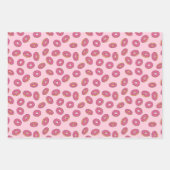 Feuille De Papier Cadeau Motif de beigne rose (Devant 2)