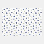 Feuille De Papier Cadeau Motif de bleuets d'aquarelle (Devant 2)