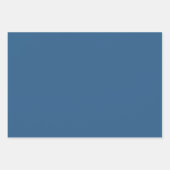 Feuille De Papier Cadeau Motif de bloc de surface géométrique bleu (Devant 2)