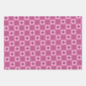 Feuille De Papier Cadeau Motif de bloc de surface géométrique rose (Devant 3)