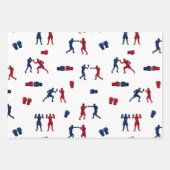 Feuille De Papier Cadeau Motif de boîte rouge et bleu (Devant 2)