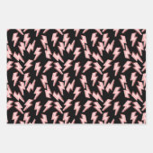 Feuille De Papier Cadeau Motif de boulons de foudre rose (Devant)