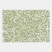 Feuille De Papier Cadeau Motif de branches feuillues vertes (Devant 3)