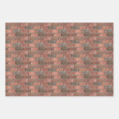 Feuille De Papier Cadeau Motif de briques anciennes à répétition (Devant 3)
