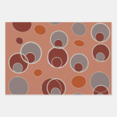 Feuille De Papier Cadeau Motif de bulle rétro (Devant 3)