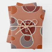 Feuille De Papier Cadeau Motif de bulle rétro (En situation)