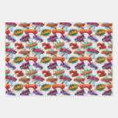 Feuille De Papier Cadeau Motif de bulle Superhero (Devant)