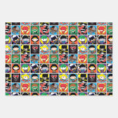 Feuille De Papier Cadeau Motif de caractères de la Ligue de justice de Chib (Devant 3)