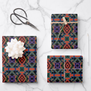 Feuille De Papier Cadeau Motif de carrelage symétrique sud-ouest en ligne