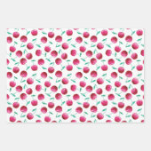 Feuille De Papier Cadeau Motif de cerise aquarelle (Devant 3)
