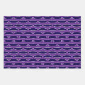 Feuille De Papier Cadeau Motif de chaîne violet ovale (Devant 3)