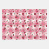Feuille De Papier Cadeau Motif de champ fraise (Devant)