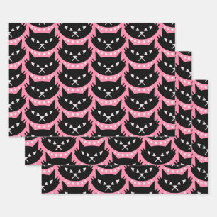 Feuille De Papier Cadeau Motif de chat atomique moderne du milieu du siècle