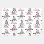 Feuille De Papier Cadeau Motif de chat de Noël (Devant 3)