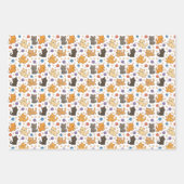 Feuille De Papier Cadeau Motif de chat mignon (Devant)