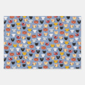 Feuille De Papier Cadeau Motif de chats mignons (Devant 2)
