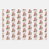 Feuille De Papier Cadeau Motif de chien de Noël beagle (Devant)