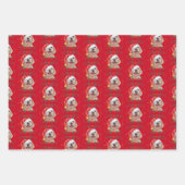 Feuille De Papier Cadeau Motif de chien Labrador Noël (Devant 2)