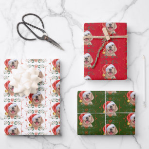 Feuille De Papier Cadeau Motif de chien Labrador Noël