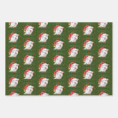 Feuille De Papier Cadeau Motif de chien robuste Noël (Devant 3)