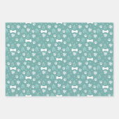 Feuille De Papier Cadeau Motif de chiens et d'os de vacances (Devant)