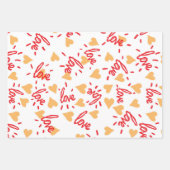 Feuille De Papier Cadeau Motif de coeur 27 (Devant 2)