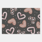 Feuille De Papier Cadeau Motif de coeur 35 (Devant 3)