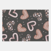 Feuille De Papier Cadeau Motif de coeur 35 (Devant)