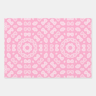 Feuille De Papier Cadeau Motif de coeur Abstrait rose clair