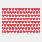 Feuille De Papier Cadeau Motif de coeur de Parties scintillant rouge (Devant)