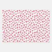 Feuille De Papier Cadeau Motif de coeur rose Valentine (Devant 2)