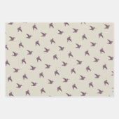 Feuille De Papier Cadeau motif de colibri rouge (Devant 3)