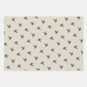 Feuille De Papier Cadeau motif de colibri rouge (Devant 2)