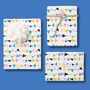 Feuille De Papier Cadeau Motif de confetti géométrique moderne