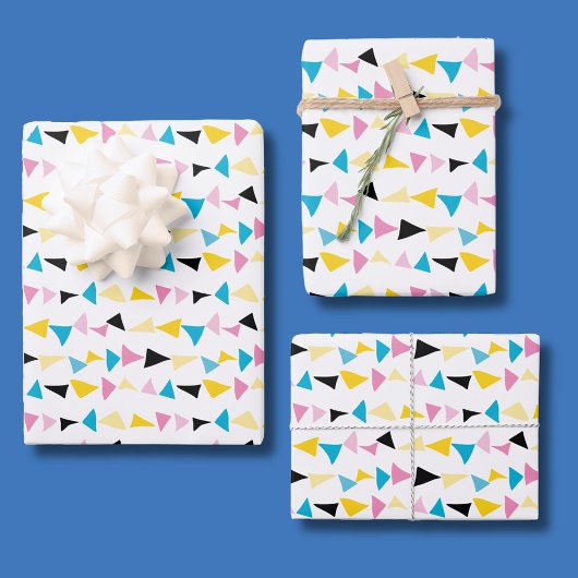 Feuille De Papier Cadeau Motif de confetti géométrique moderne