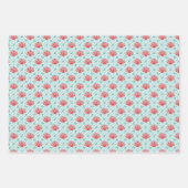 Feuille De Papier Cadeau Motif de corail rouge (Devant)