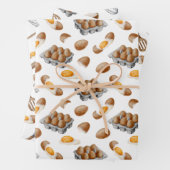 Feuille De Papier Cadeau Motif de cuisson aquarelle (En situation)