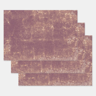 Feuille De Papier Cadeau Motif de découpage marron vintage texturé