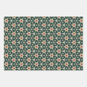 Feuille De Papier Cadeau Motif de démarrage géométrique rétro en Crème, Rou (Devant)